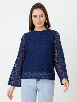 Zink London - Women Blue Solid Top
