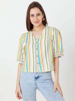 Zink London - Women Multi-Color Stripes Top