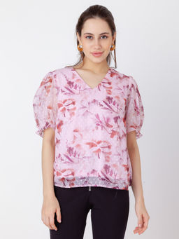 Zink London - Women Pink Floral Top