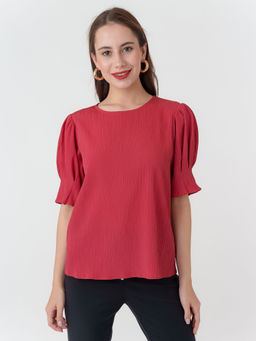 Zink London - Women Red Textured Top