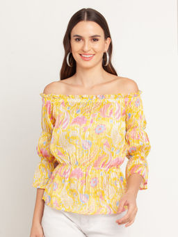 Zink London - Women Yellow Floral Top