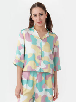 Zink London - Women Off White Abstract Top