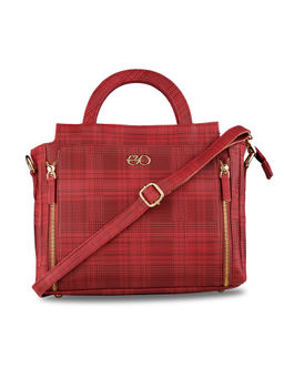E2O - Red Solid Satchel Bag