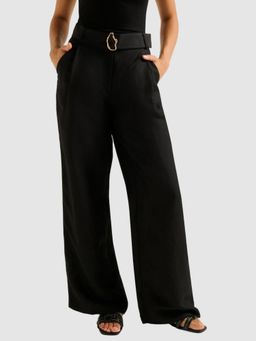 Forever New - Alice Belted Wide Leg Black Pant