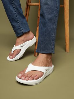 Truffle Collection - White Stylish Slip-On Sandals For Men