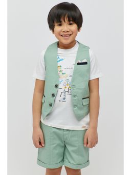 One Friday - Pastel Green Waistcoat