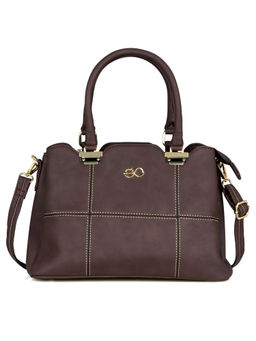 E2O - Classy Brown Quilted Detailing Satchel For Women