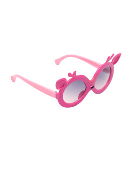 Spiky - Pink Frame Grey Lens Oversized UV Protection Sunglass 1535_ORCH_PINK