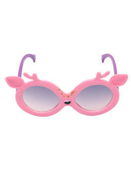Spiky - Pink Frame Grey Lens Oversized UV Protection Sunglass 1535_PINK_VIOLET
