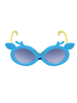 Spiky - Turquoise Frame Grey Lens Oversized UV Protection Sunglass 1535_TURQ_YLW