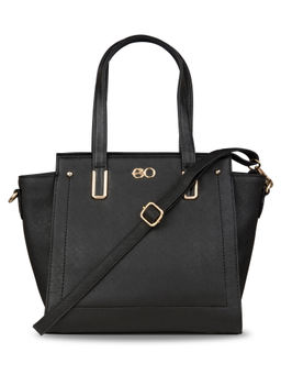 E2O - Classy Black Solid Tote For Women