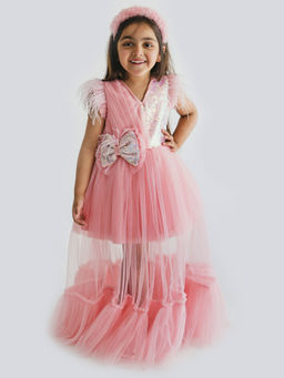 MIAKKI - Peach Maisha Princess Gown
