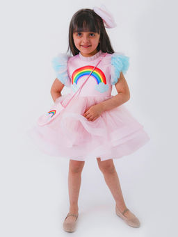 MIAKKI - Rainbow Baby Pink Dress