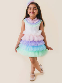 MIAKKI - Rosy Unicorn Colour Dress