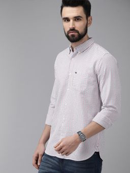The Bear House - Men Multi Colour Striped Cotton Casual Shirt