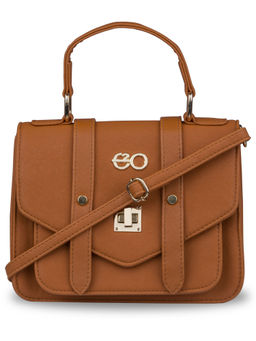 E2O - Classy Tan Solid Sling Bag For Women