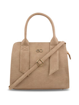 E2O - Beige Solid Satchel