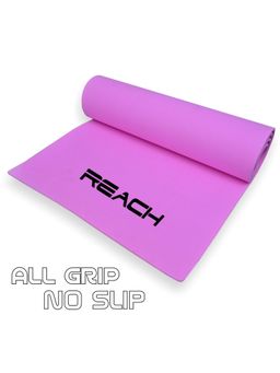 Reach - Yoga Mat-Exercise Mat for Home Gym Workout and Flooring Exercises For Men Women (Pink)