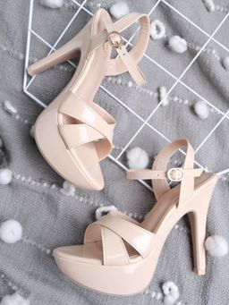 Shoetopia - Girls Beige Stiletto Heels