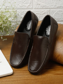 Teakwood - Brown Solid Leather Formal Loafers