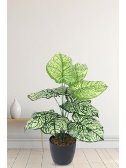 Home Bloom - Artificial PVC Big Leaves Plants for Indoor Outdoor with Pot