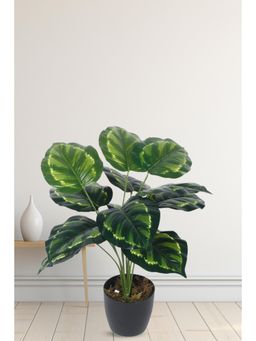 Home Bloom - Artificial PVC Big Leaves Plants for Indoor Outdoor with Pot