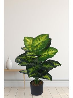 Home Bloom - Artificial PVC Big Leaves Plants for Indoor Outdoor with Pot