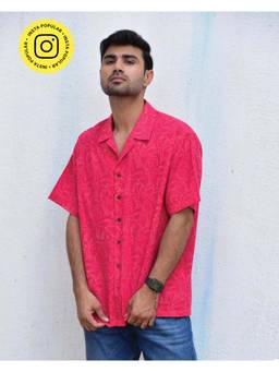 Chidiyaa - Jilibi Doodlebug Hand Block Printed Pure Cotton Shirt
