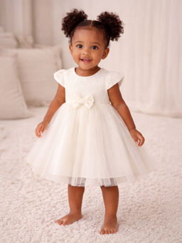 Mi Arcus - Baby Girl Ivory Lace Tulle Dress