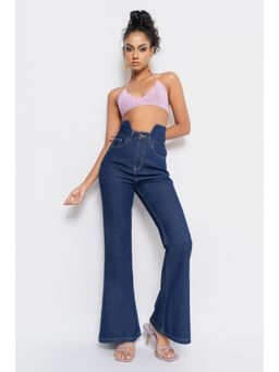 FREAKINS - High Belted Bootcut Jeans