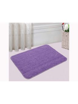 Saral Home - Purple Microfiber Anti Skid Bath Mat 40x60 cm (Pack of 2)