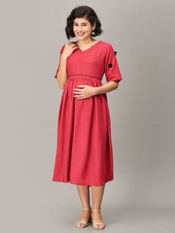 The Mom Store - Rodeo Rose Maternity and Nursing Kurti Dress
