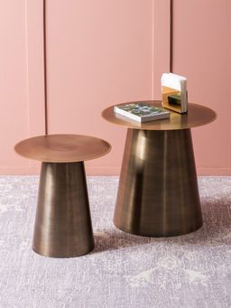 Nestroots - Blue Canyon Metallic End Table (Pack of 2)