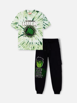 Napchief - Kids Green Hulk Iconic T-shirt & Joggers