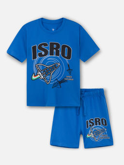 Napchief - Kids Blue Isro Classic T-shirt & Shorts