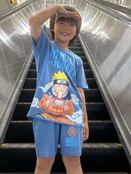 Napchief - Kids Naruto Uzumaki Blue T-shirt & Shorts