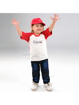 MASHUP - Cool Vibes Only Printed T-Shirt, Jeans & Cap (Set of 3)