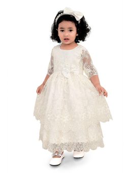 Pragya Exclusive - Self Design Off White Gown