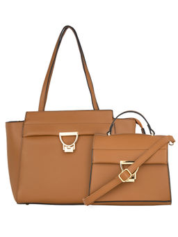 E2O - Sleek Yellow Coloured Two In One Tote With Sling Bag