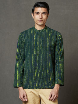 Fabindia - Cotton Dobby Weave Super Short Kurta