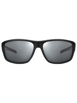 Polaroid - Men UV Protected Polarized Full Rim Grey Lens Rectangle Sunglasses - 200286OIT64EX (64)