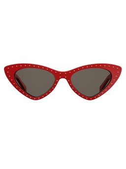 Moschino - Women UV Protected Polarized Full Rim Grey Lens Cat Eye Sunglasses - 200799C9A52IR (52)