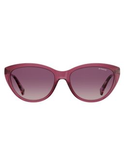 Polaroid - Women UV Protected Polarized Full Rim Red Lens Cat Eye Sunglasses - 202448VA455JR (55)