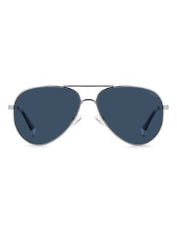 Polaroid - Unisex UV Protected Polarized Full Rim Blue Lens Aviator Sunglasses - 202958V8462C3 (62)