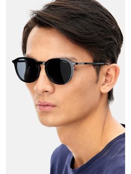 Polaroid - Men UV Protected Polarized Full Rim Grey Lens Rectangle Sunglasses - 20392580754M9 (54)