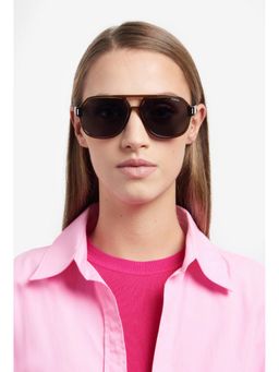 Polaroid - Unisex UV Protected Polarized Full Rim Grey Lens Square Sunglasses - 20569009Q57M9 (57)