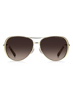 Marc Jacobs - Women UV Protected Polarized Full Rim Brown Lens Aviator Sunglasses (59)