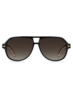 Hugo Boss - Men UV Protected Polarized Full Rim Brown Lens Rectangle Sunglasses - 20597480759HA (59)