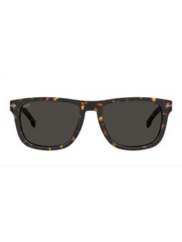 Hugo Boss - Men UV Protected Polarized Full Rim Grey Lens Rectangle Sunglasses - 20680608655IR (55)