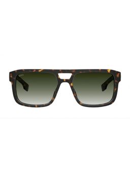 Hugo Boss - Men UV Protected Polarized Full Rim Green Lens Rectangle Sunglasses - 206833086569K (56)